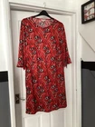 Ladies Simply Be Red Floral Dresss Size 22