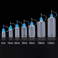 Needle Tip Squeeze Bottle Refillable Dropper Oil Applicator 5-120ml PE