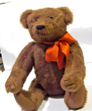 VINTAGE ARTIST CHOCOLATE TEDDY BEAR BY TWILLA CLINES 17 INCHES