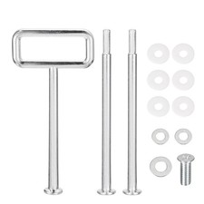 3-Tier Cupcake Stand Hardware Fittings for Cake Stand Square Silver