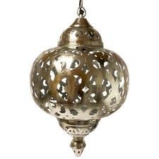 Orientalische Hängelampe Jaya Silber - Deckenlampe Mit E27 Fassung, 52 Cm