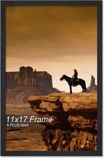 A PLUS MAX 11x17 Picture Frame, Black Engineered Wood Frame for 11 x 17 Inch ...