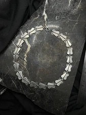 Vintage Modernist Sterling Silver Studio Made Choker Necklace Estate 925 16"