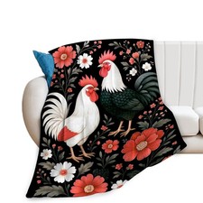 Chicken Blanket Chickens Throw Soft Warm Cozy Fleece Fuzzy Plush Flannel 40x50