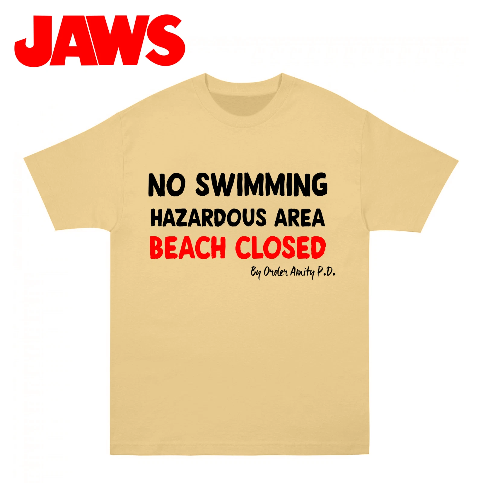 NEW Amity Island Beach New England Shark JAWS 50th Movie Funny Shirt S-5XL