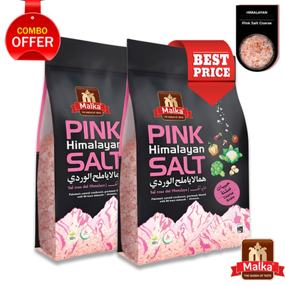 #ad Malka Himalayan Pink Salt Coarse Grain Salt 4lb Qty: 2 2lbs Pouch bags $12.99
