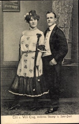 Ak Tilli und Willi Krug, modernes Gesang und Spiel-Duett - 5064023