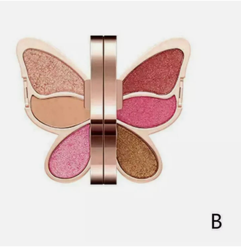 Paleta de sombras de ojos con diseño de mariposa de 6 colores perla brillo maquillaje Reino Unido - Imagen 16 de 16