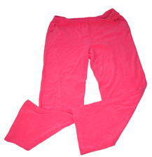 St John Sport By Marie Gray Lounge Pants Velour Track Pink XL Velvet USA Vtg