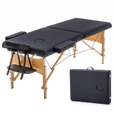 Massage Bed Portable Massage Table 24 inch Wide Lash Bed Height Adjustable 2 ...