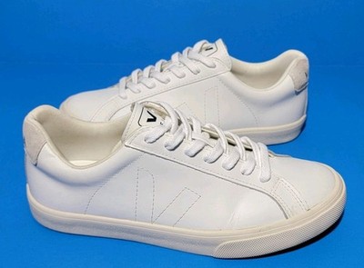 VEJA Esplar Women's White Leather Casual Sneaker  Low Top Size 8 