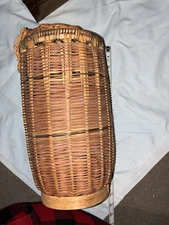 Handwoven Wicker Basket Boho Rustic Natural Fiber Storage Decor