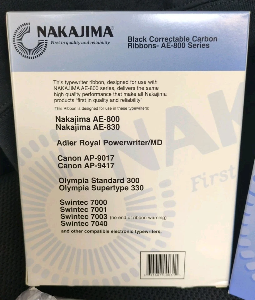 Nakajima AE-800 Correctable Carbon Ribbons, Pack of 2, New - Image 3 of 4