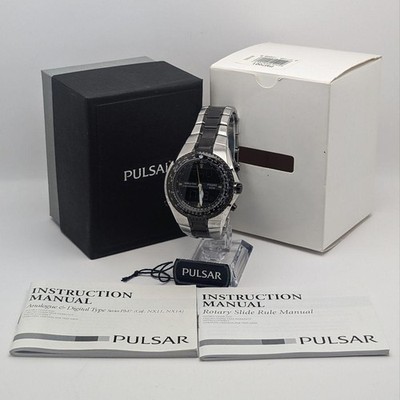 SEIKO Pulsar NX14 X001 World Time Hybrid Digital Analog Quartz