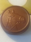 Horse Head Vintage Button Plastic Imitating Leather 1&1/8” Medium — photo 2