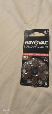 Rayovac Extra Hearing Aid Batteries, Size 312 (Box Of 12 Packs)