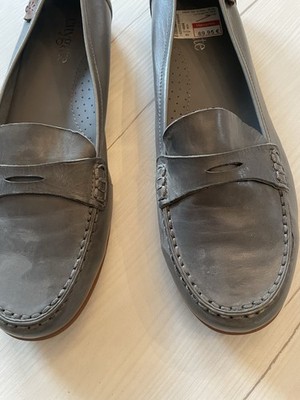 Eleganter Mokassin In Grau Grösse 40, Leder von Citygate