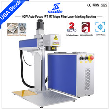 Auto Focus 100W JPT M7 Mopa Fiber Laser Marking Machine Support Lightburn
