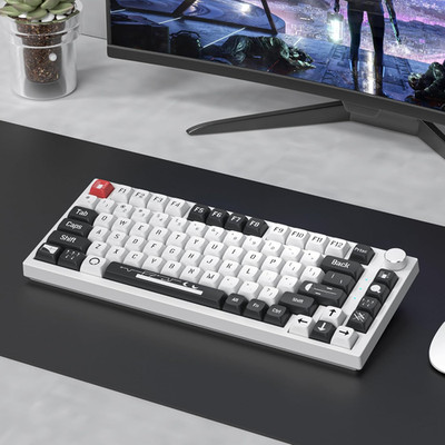133-Key Minimalist White and Black PBT keycaps, Custom 75 Percent XDA Keycap ...