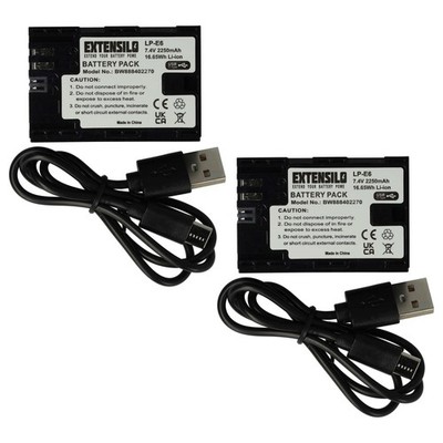 2x Akku für Canon EOS 5DS 5DS R 5D Mark III 5D Mark IV 5D Mark II 2250mAh 7,4V