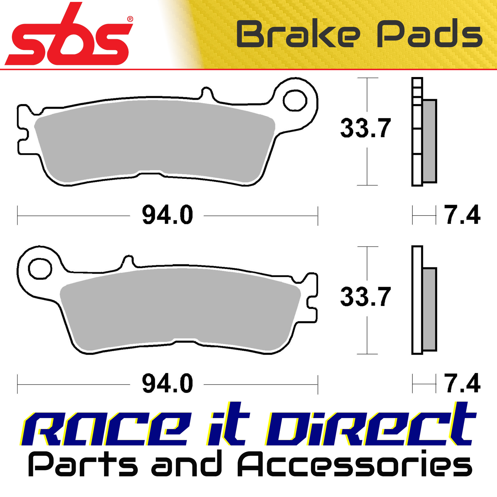 Brake Pads for YAMAHA YZ 250 F 2021-2025 Front Off Road Racing SBS