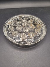 VTG 19 Hole Clear Glass Flower Frog for Floral Arrangements Bouquet Home Decor