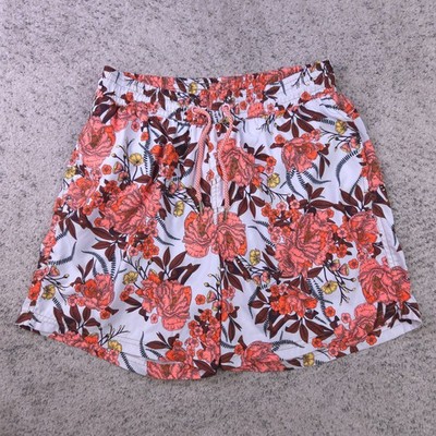 Peony Flower Swim Shorts Mens Medium Maaji Swimwear Swimsuit Lined Floral EUC