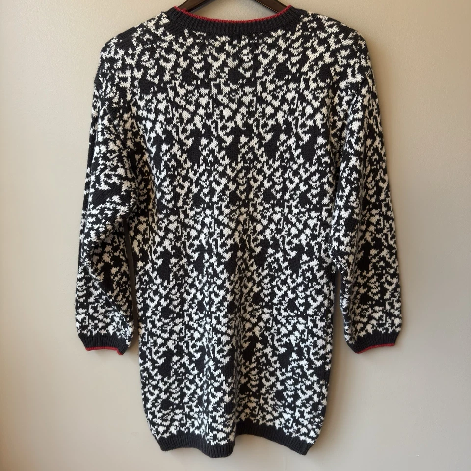 复古 80 年代 Gladys Bagley 毛衣复古街机尺寸小号 Y2K 软垫肩 — 第 2/4 张图片