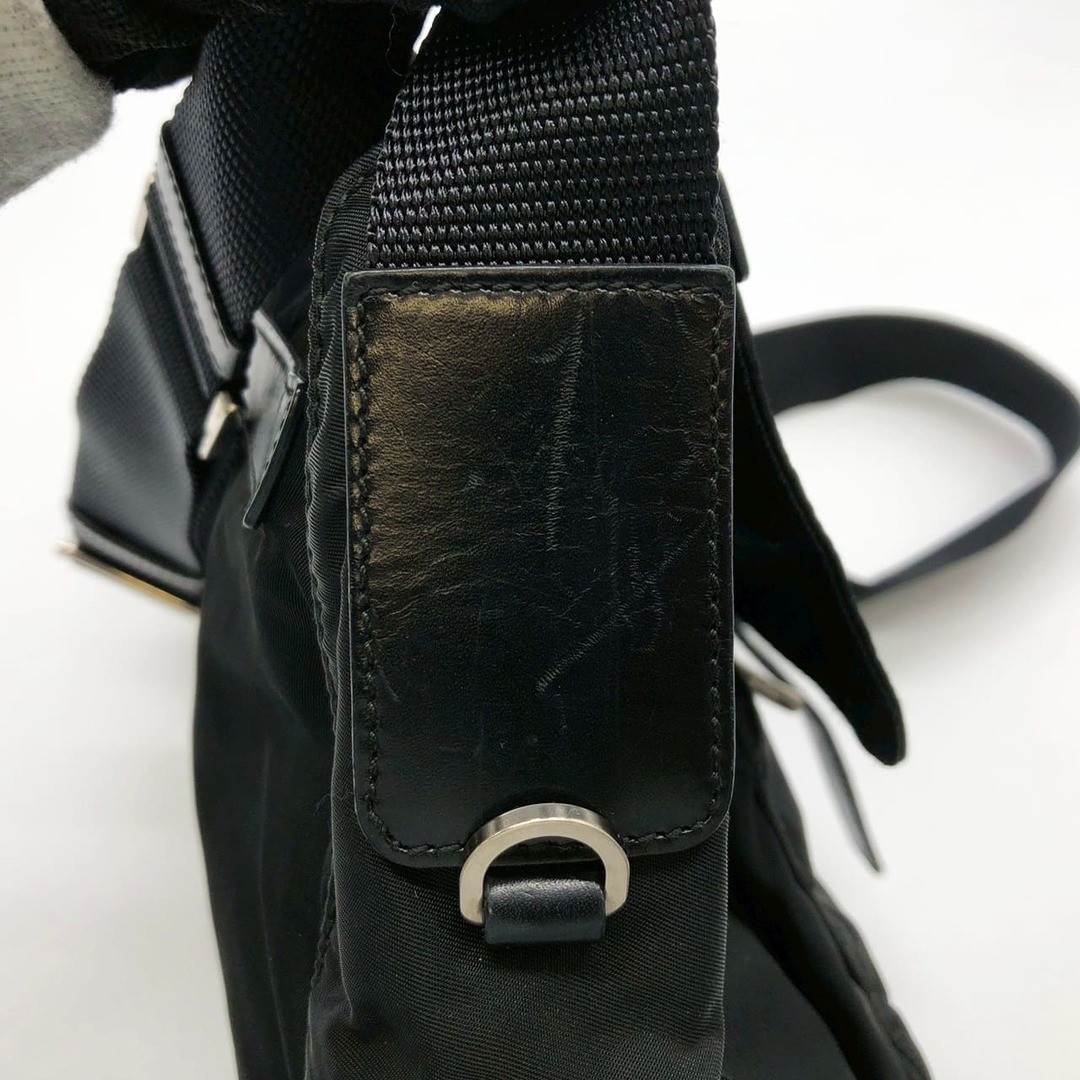 PRADA shoulder bag belt nylon black ladies men s vintage brand fashion used thumbnail 7