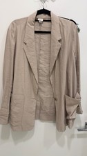 A New Day Beige Oversized Blazer XL Relaxed Boyfriend Blazer Minimalist Neutral