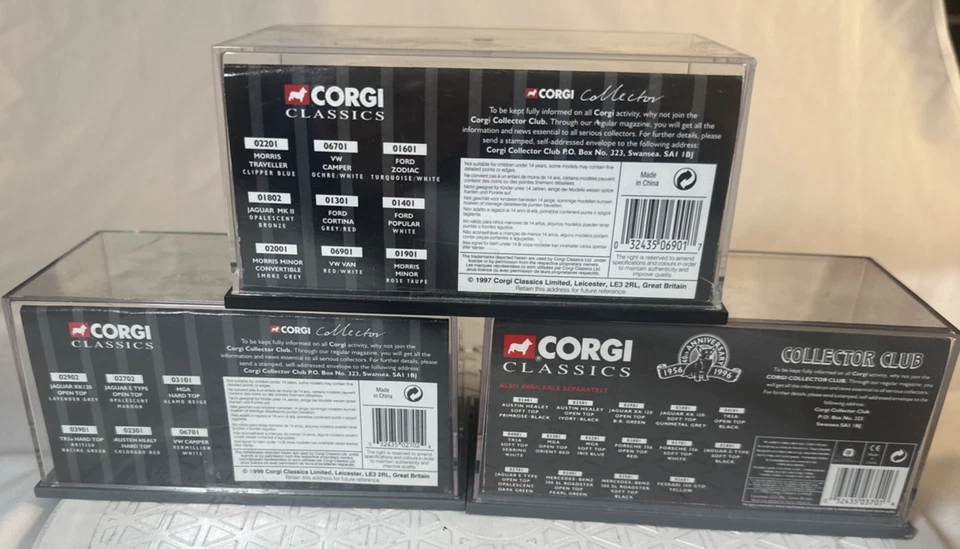 Set of 3 CORGI CLASSICS 1:43 PORSCHE 356, VW Van, Jaguar E Type Open Top (Y11) - Image 2 of 4