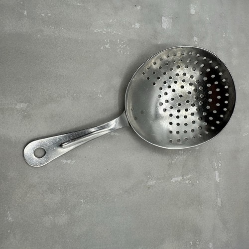 Vintage Stainless Steel Julep Cocktail Strainer Bar Spoon Tool Made USA