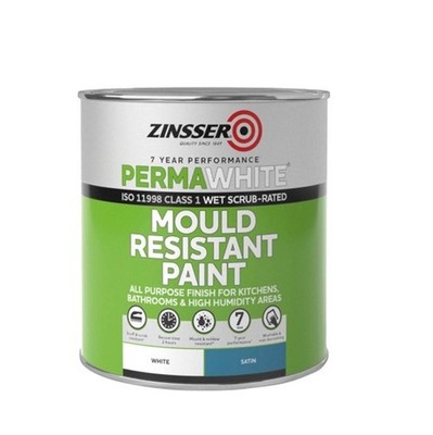 Zinsser PERMAWHITE  Mould Resistant Paint - 1L