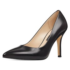 Women's Flax Pump, Black Leather, 6.5