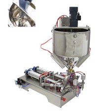 50-500ml 2 Nozzles Paste Liquid Heating and Stirring Piston Filling Machine 110V