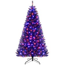 6/7/8 Feet Artificial Christmas Tree with 6 Lighting Modes and Spooky Sounds-8 f