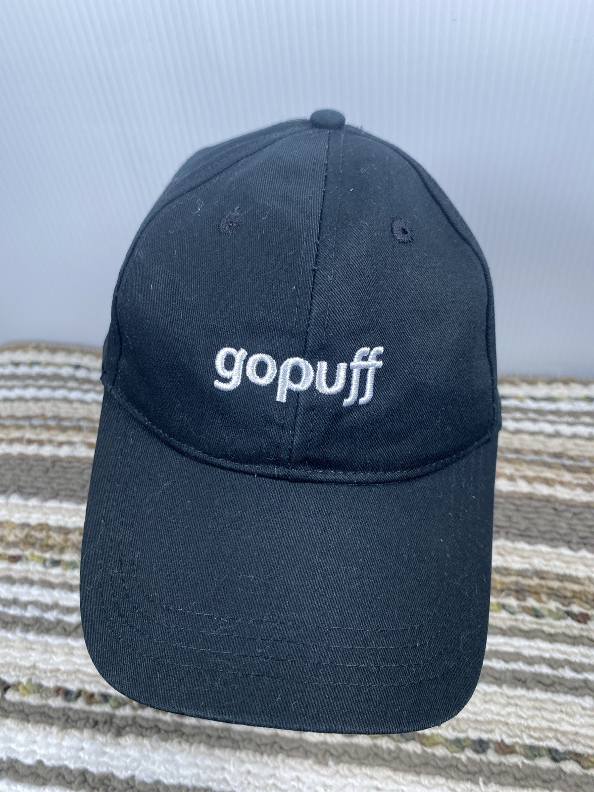 Gopuff Black Baseball Cap Adjustable Strapback Em… - image 1