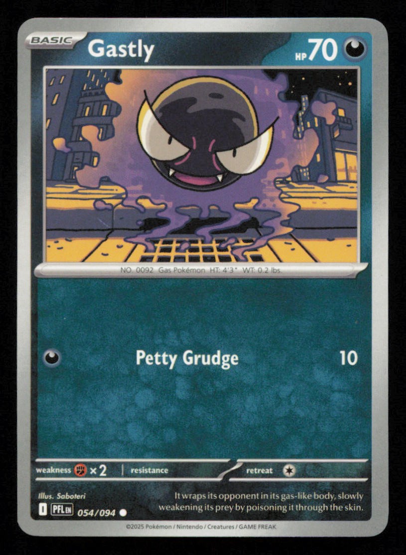 Gastly 054/094 Pokemon Phantasmal Flames Common Near Mint