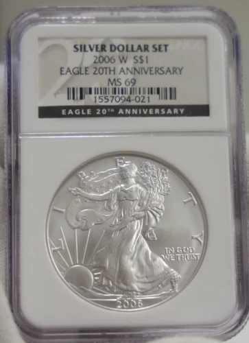 2006 W (Burnished) Silver Dollar Set NGC MS69