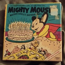 Vintage Mighty Mouse Mother Goose's Birthday Party 8mm Film 1962 Terrytoon