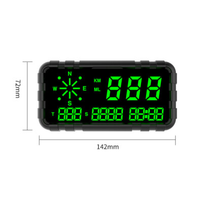 5.5inch Car HUD GPS Speedometer Head Up Display Compass Overspeed Alarm KM/H MPH