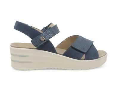 SCARPE SANDALO SANDALI DONNA MELLUSO 019170W PELLE BLU ORIGINALE