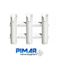 PORTACANNE A PARETE PORTACANNA TRE CANNE 3 POSTI DA PESCA PER BARCA GOMMONE