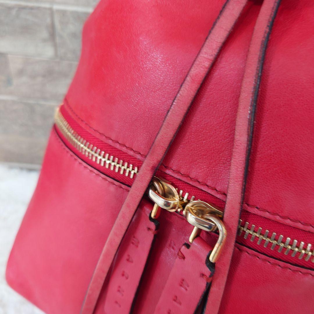 MARNI Mini Backpack Drawstring Style Leather Genu… - image 11