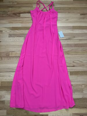 NWT Nordstrom Rack Adelyn Rae Pink Chiffon Dress Long XS | eBay