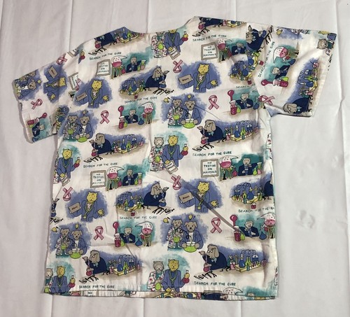 Fashion Scrubs Shirt Women's Medium Short Sleeve Graphic Casual Classiccore Top - Picture 9 of 12