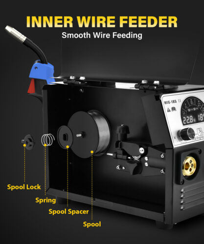 HZXVOGEN 4in1 MIG MAG Welder 200A Flux Cored Wire Welding Machine TIG MMA ARC Welder - Picture 5 of 8