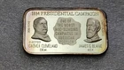 Vintage 1 Ounce Silver Art Bar 1884 Presidential Campaign Mud Slinging Cleveland