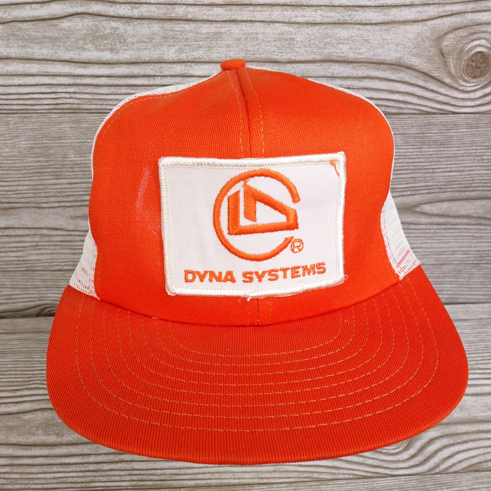 VINTAGE DYNA SYSTEMS PATCH ORANGE SNAPBACK TRUCKE… - image 1