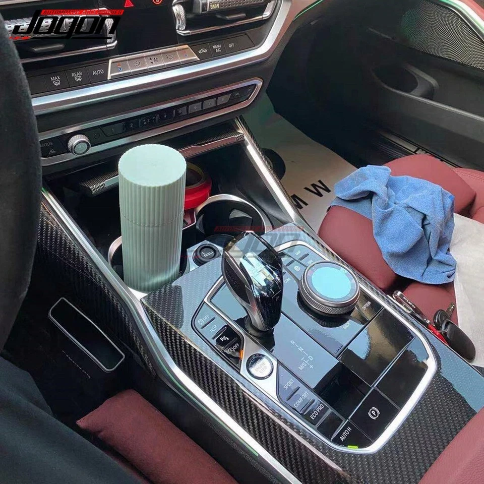 Cubierta interior de tablero de consola de carbono para BMW G20 G22 320i M340i M440i 2020-22 Foto 4 de 4